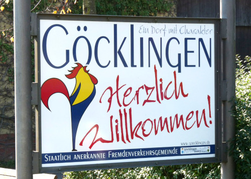 Keine Gockelkrähmeisterschaft Weinfest Göcklingen 